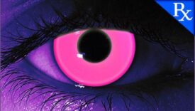 Rave Pink UV Glow Halloween Contact Lenses